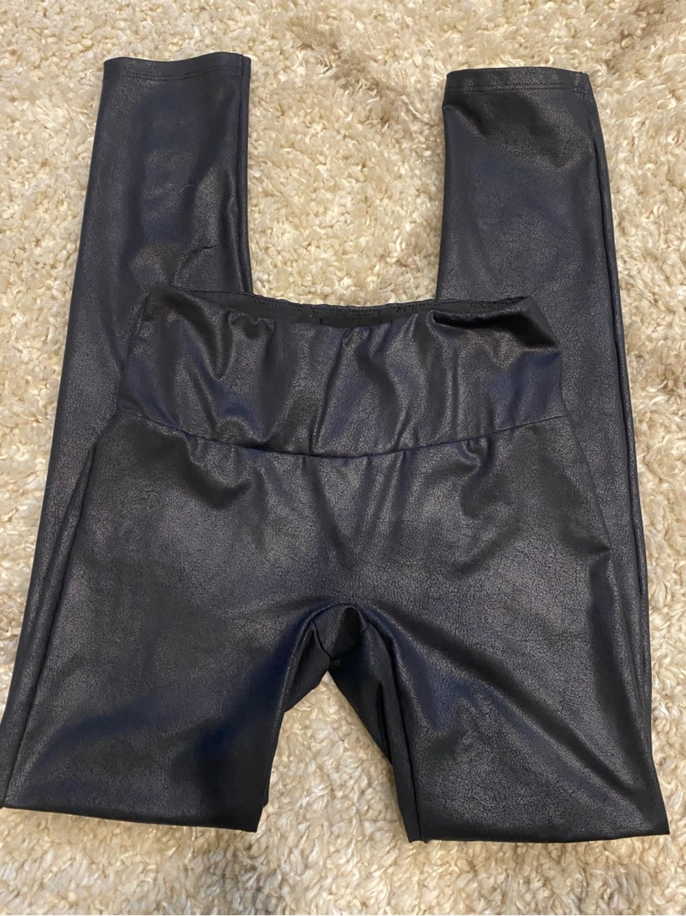 Black Women's Faux Leather Leggings